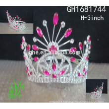 New designs rhinestone royal accessories queens tall pageant crown tiara